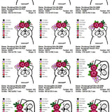 Stickdatei Cute Floral Pug - Sewando