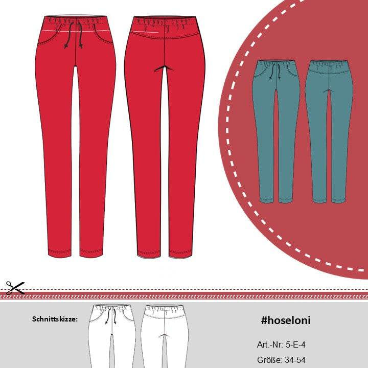 Schnittmuster Hose Loni Gr. 34-54 Jogginghose - Sewando