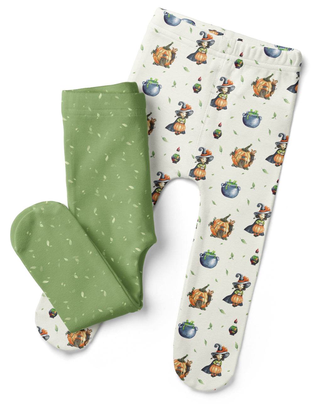Stoffdesign nahtloses Muster Waldmutzel Kürbismädchen/ Hexe - Sewando