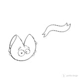 3er Digi Stamp Set "Glückskeks" Drucken, Basteln Plotterdatei
