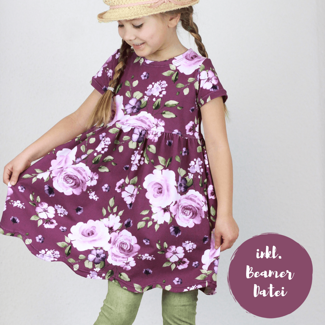 Schnittmuster Curved Dress - Kleid BEAMER Version - Gr. 86 - 164 - Sewando