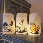 ITH Lichterbeutel Frühling großes Set 11 Motive Blumen Hase Ostern Küken Hahn Huhn - Sewando