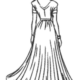 Stickdatei - Frau im langen Kleid / Dame im Abendkleid