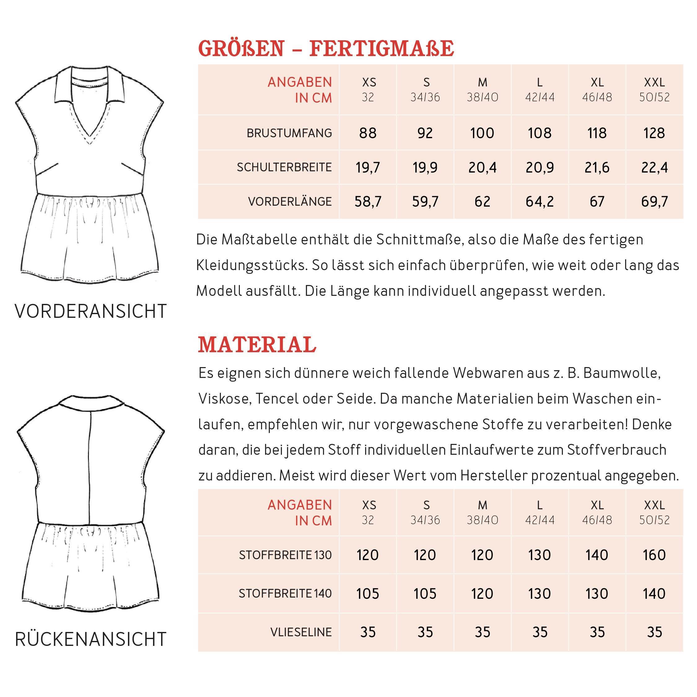 Blusentop FRAU ANETT | Schnittmuster Gr. XS – XXL - Sewando