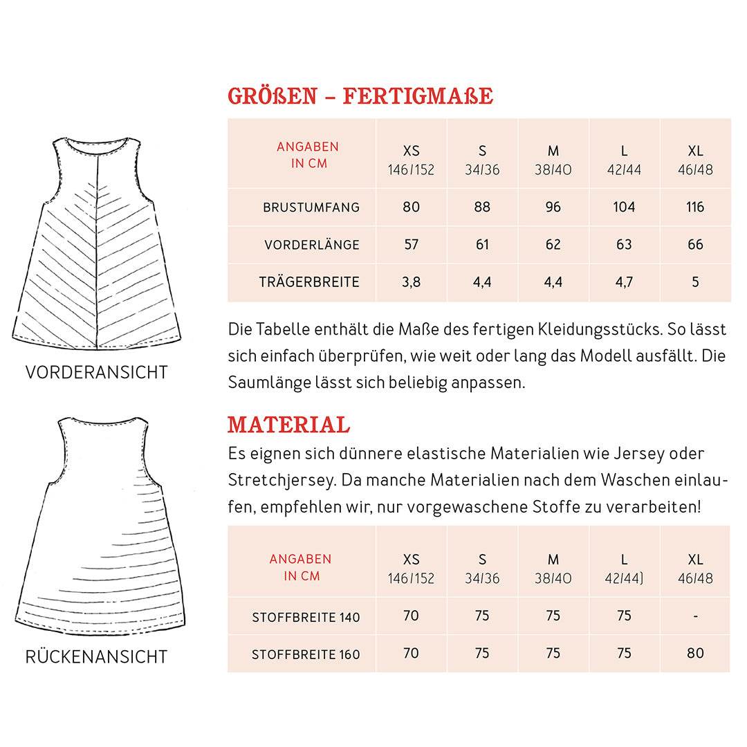 Top FRAU LIZZY | Schnittmuster Gr. XS-XL : - Sewando