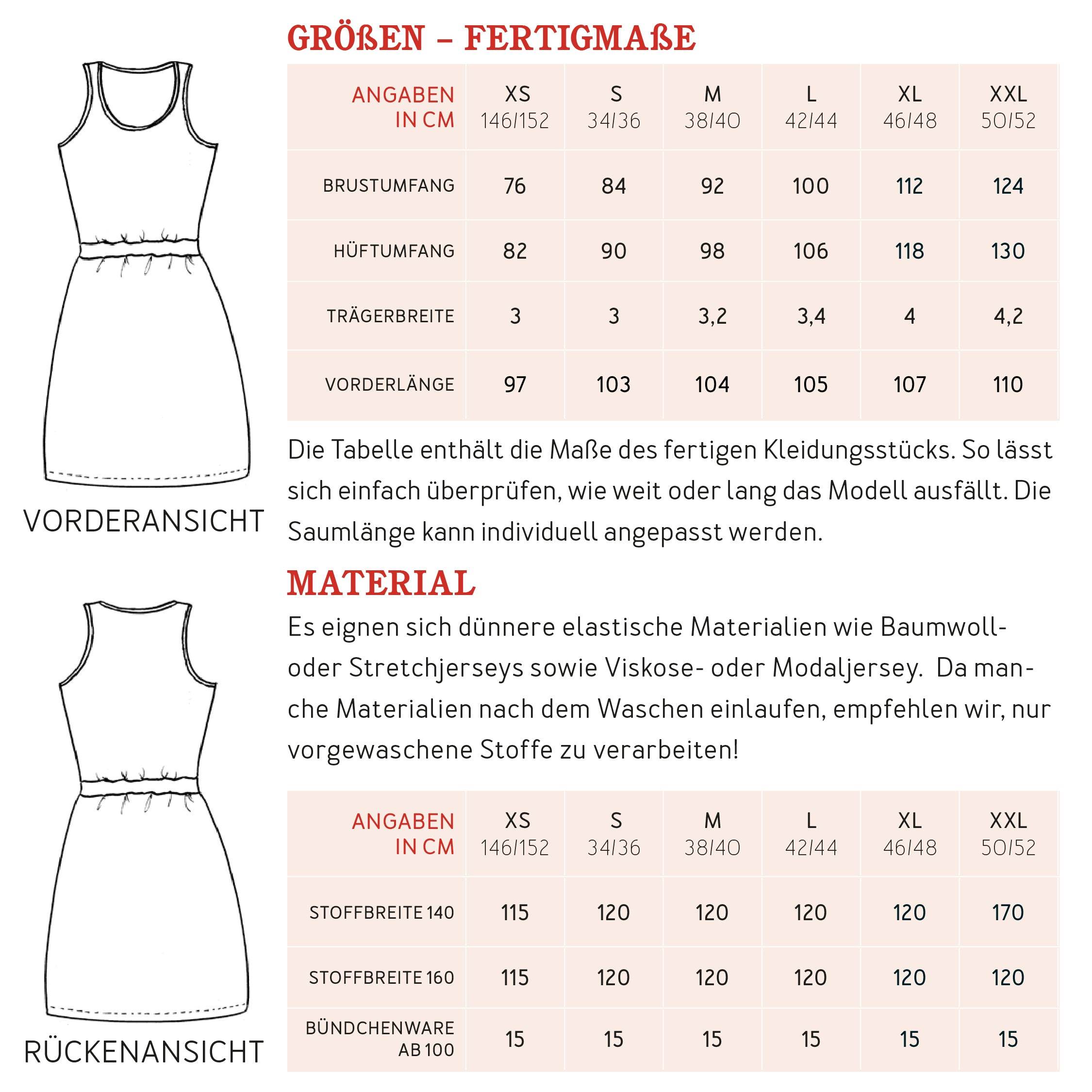 Jerseykleid FRAU NELE | Schnittmuster Gr. XS-XXL - Sewando
