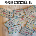 Stickdatei Set Freche Schokohüllen Geschenkhüllen Gutscheinhüllen - Sewando