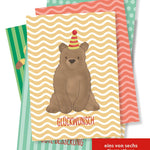 Partybär – Digitales Karten-Design - Sewando