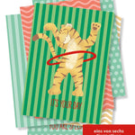 Tiger mit Hula-Hoop-Reifen – Digitales Karten-Design - Sewando
