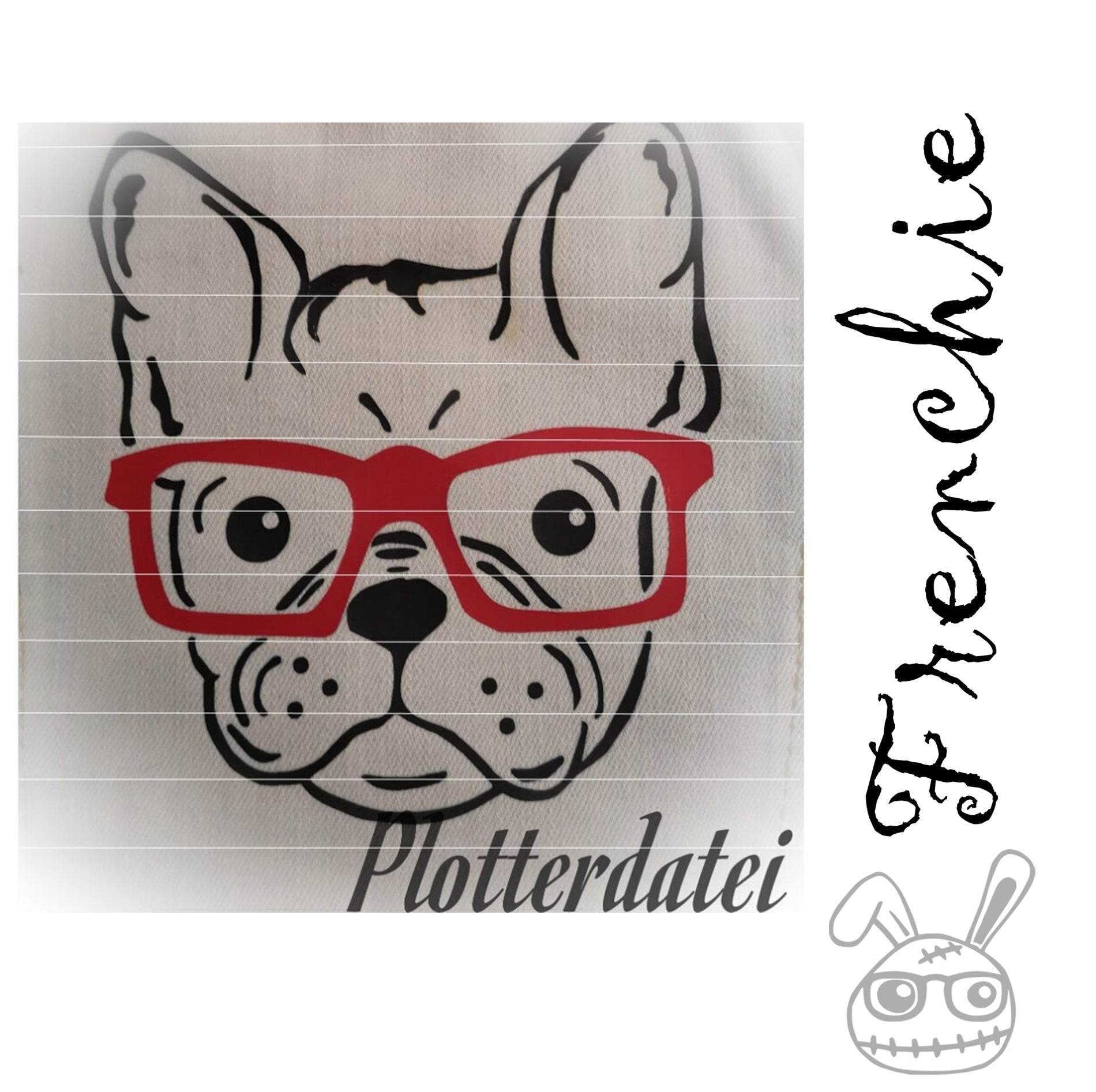 Plotterdatei Frenchie , PNG, DXF, SVG - Sewando