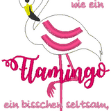 Stickdatei-Set "Fransen-Flamingo" (15 Dateien)