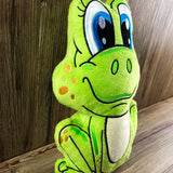 ITH Plüschtier „Frosch Oskar“ | Für 16x26 Rahmen | In-the-Hoop Plushie | Stickdatei | Embroidery Design | alle Formate | Sofort-Download