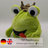 Wendekuscheltier Krempeltierseite Frosch Level 1 - Nähanleitung und Schnittmuster - Sewando
