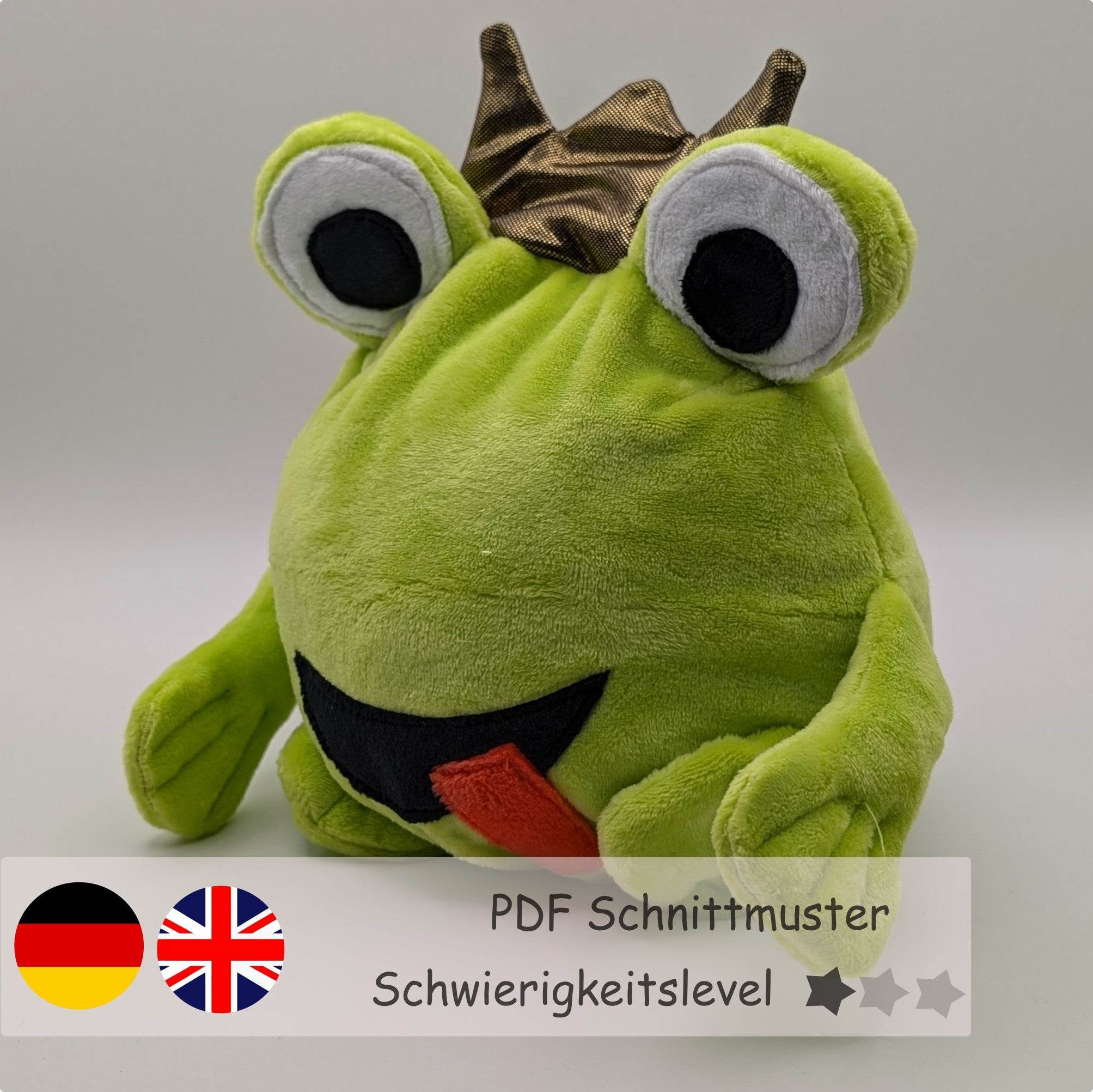 Wendekuscheltier Krempeltierseite Frosch Level 1 - Nähanleitung und Schnittmuster - Sewando