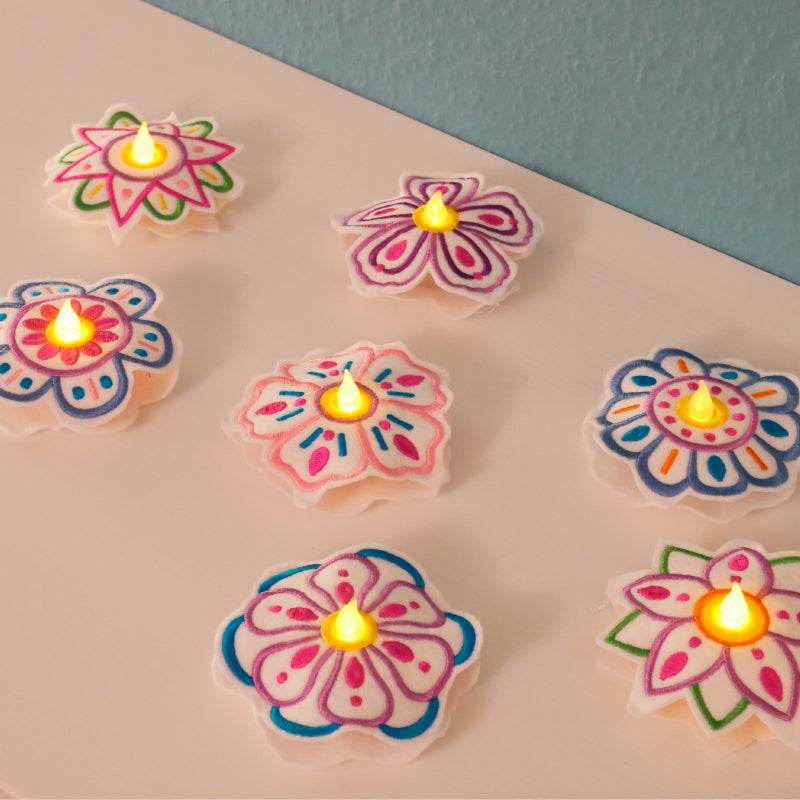Stickdatei Set Summer Lights LED Cover Blumen - Sewando