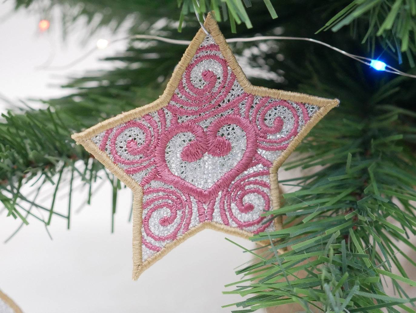 Stickdatei Set FSL Free Standing Lace Streudeko & Christbaumschmuck Weihnachtsschmuck - Sewando