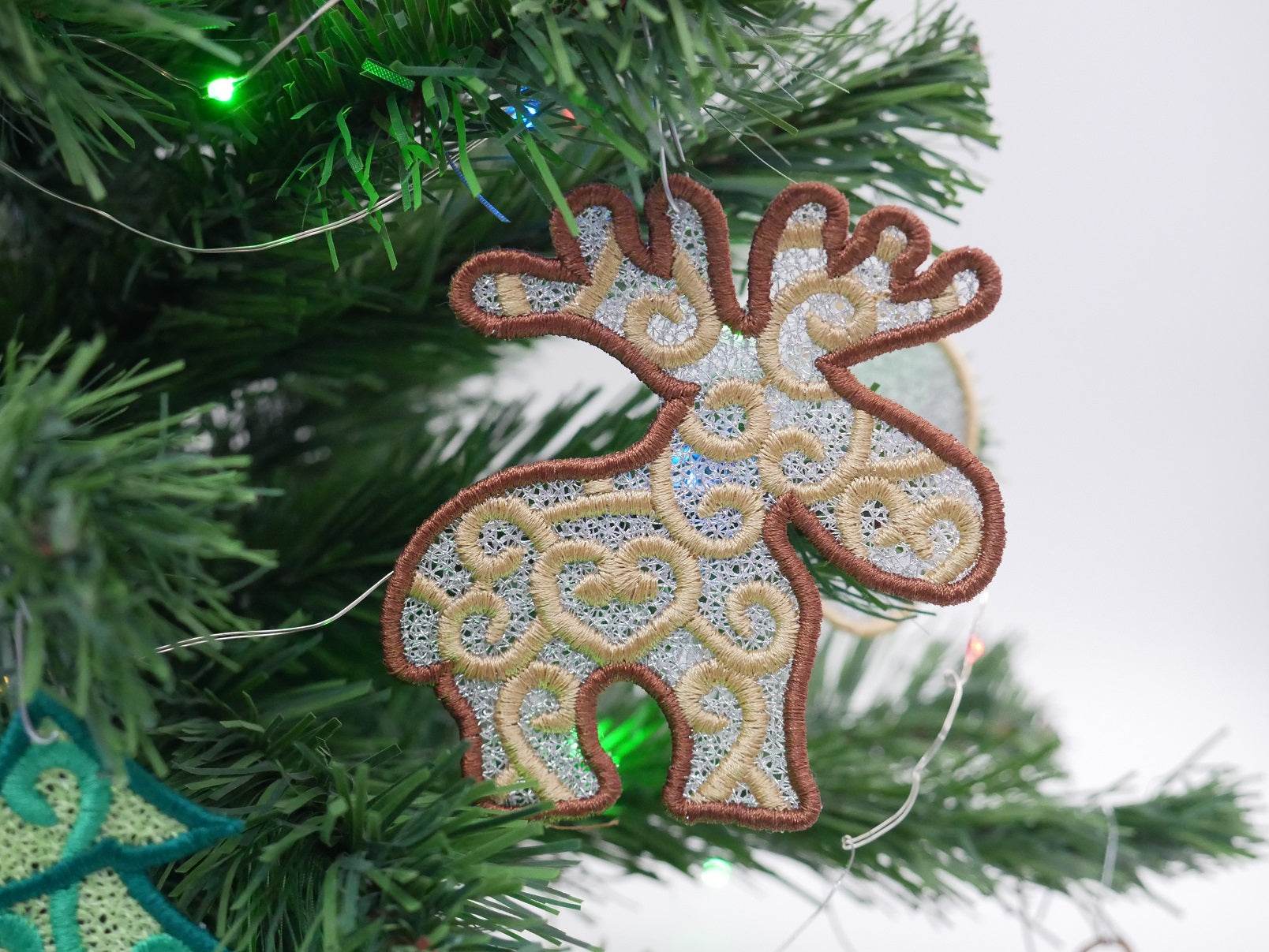 Stickdatei Set FSL Free Standing Lace Streudeko & Christbaumschmuck Weihnachtsschmuck - Sewando