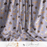 Stoffdesign - G'Day Mate Australien - alle Tiere flieder - nicht exkusiv - Sewando