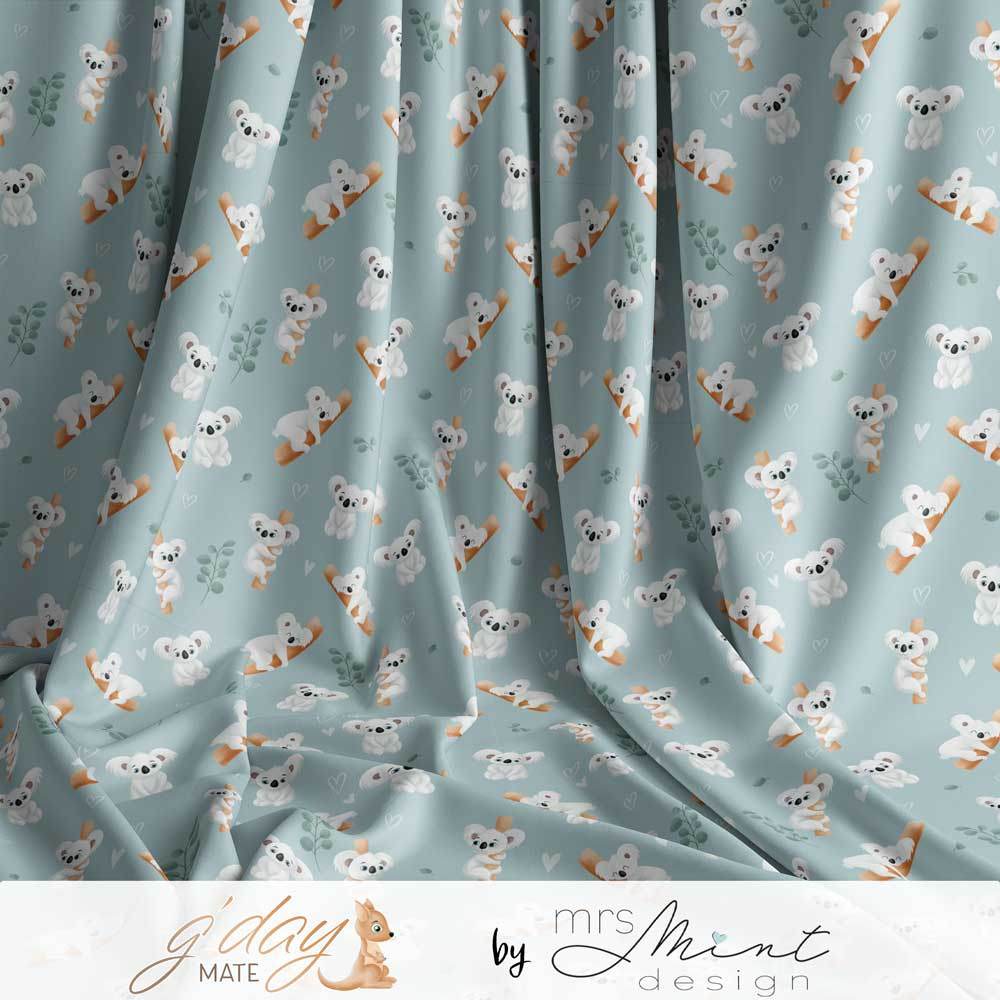 Stoffdesign - G'Day Mate Australien - Koala mint- nicht exkusiv - Sewando