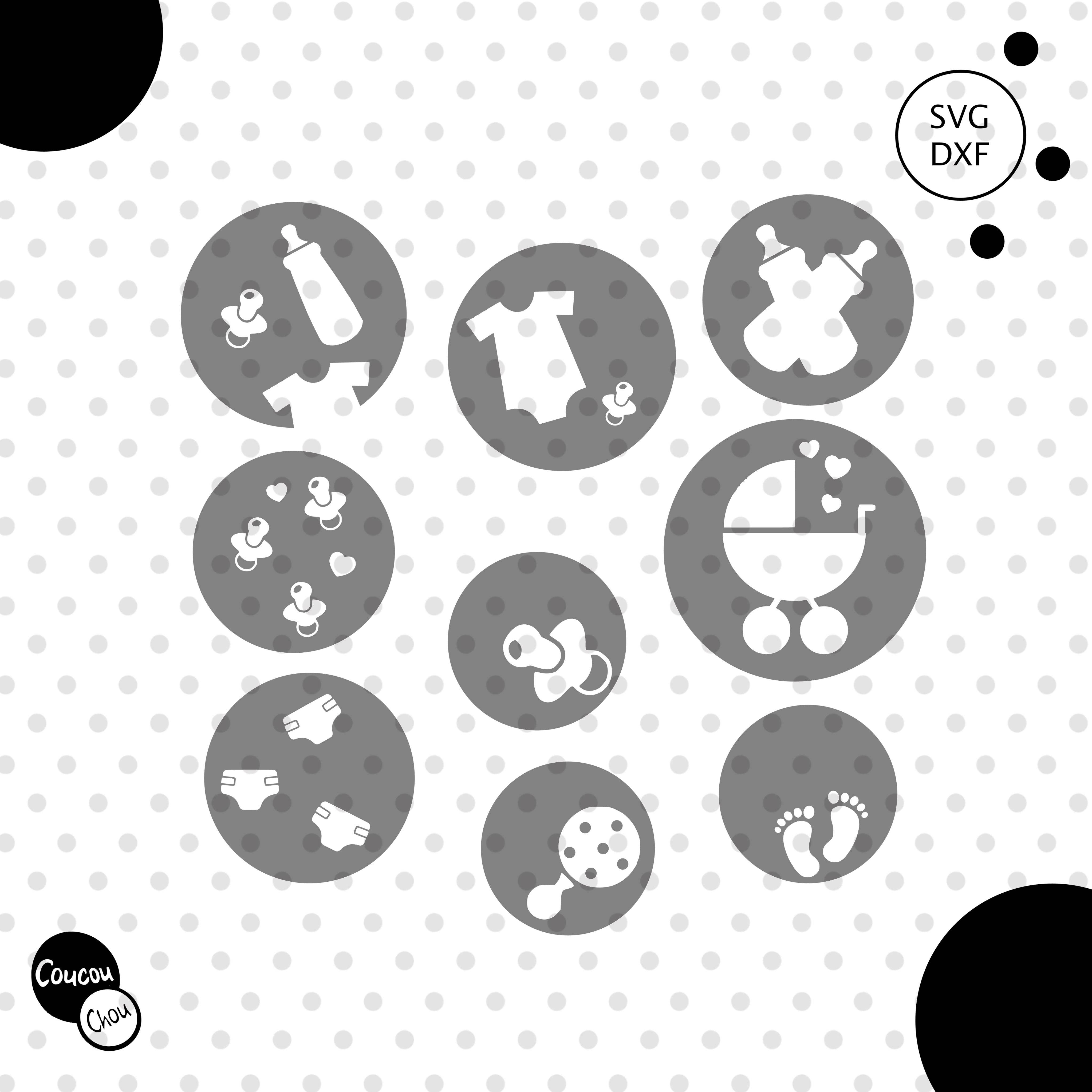 Plotterdatei Baby Bubbles svg dxf - Sewando