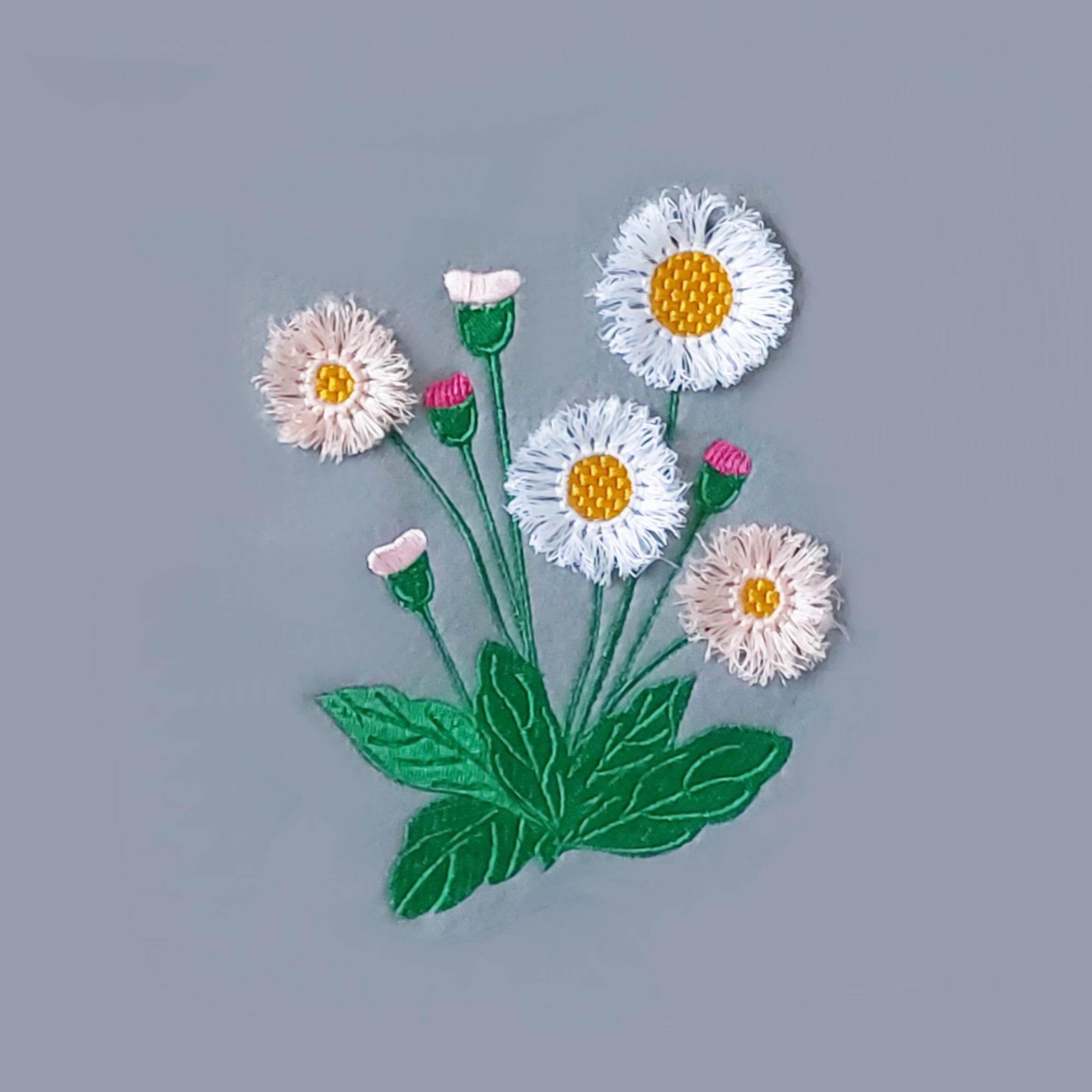 Stickdatei Gänseblümchen Fransen, Daisy, Rahmen 13x18 cm (4.94 x 6.11'') - Sewando