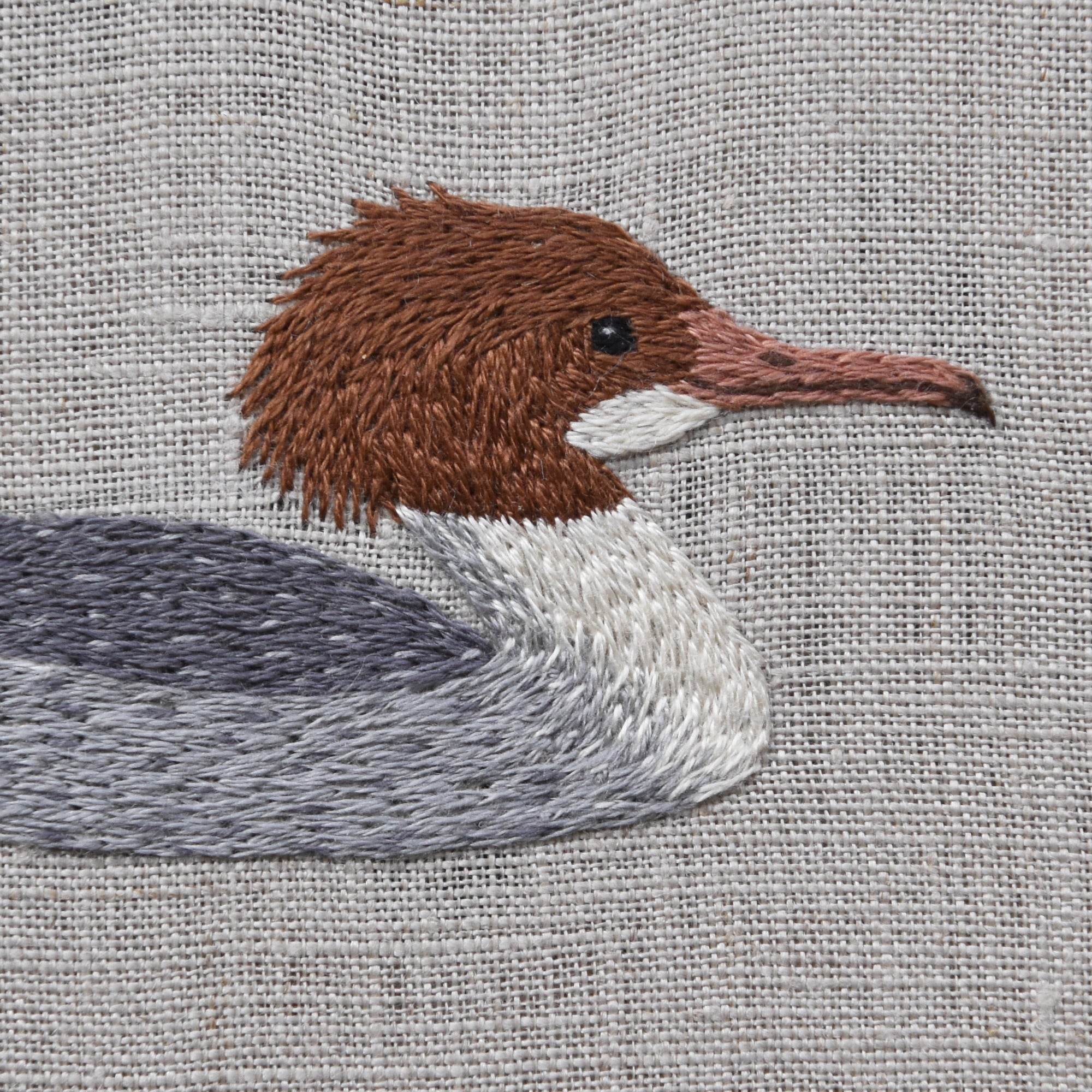 COMMON MERGANSER Hand embroidery pattern - Sewando