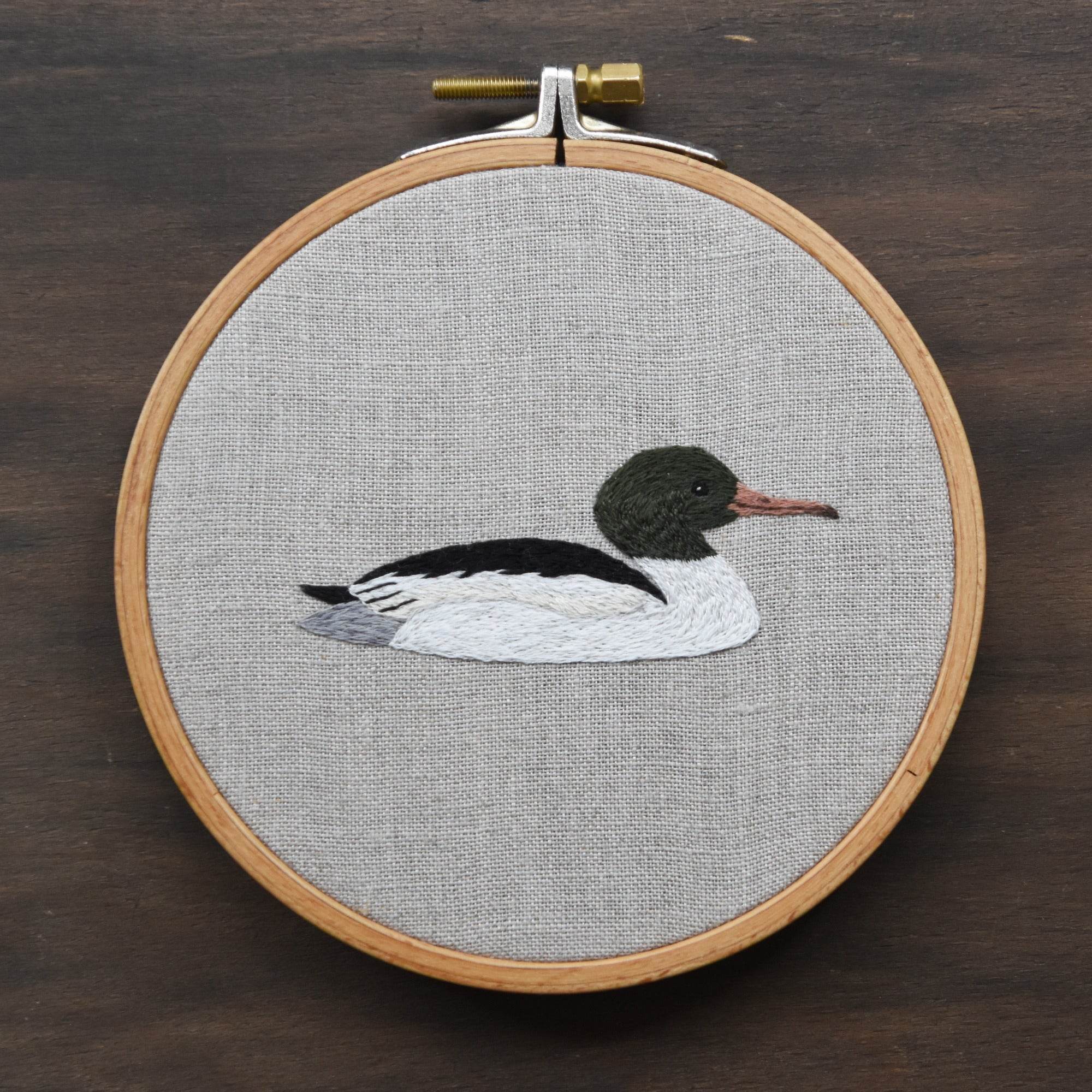 COMMON MERGANSER Hand embroidery pattern - Sewando