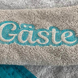 Stickdatei Set Embossed Schriftzüge für Handtücher - Sewando