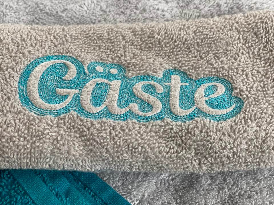 Stickdatei Set Embossed Schriftzüge für Handtücher - Sewando