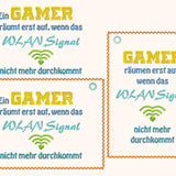 3x Stickdatei "Gamer WLan" ITH Schild