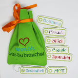 16x Stickdatei "Motivation" Beutel und Anhänger