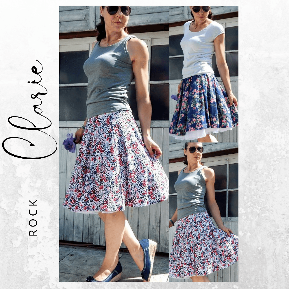 Schnittmuster Tellerock CLARIE Gr. XS-XXXL : - Sewando