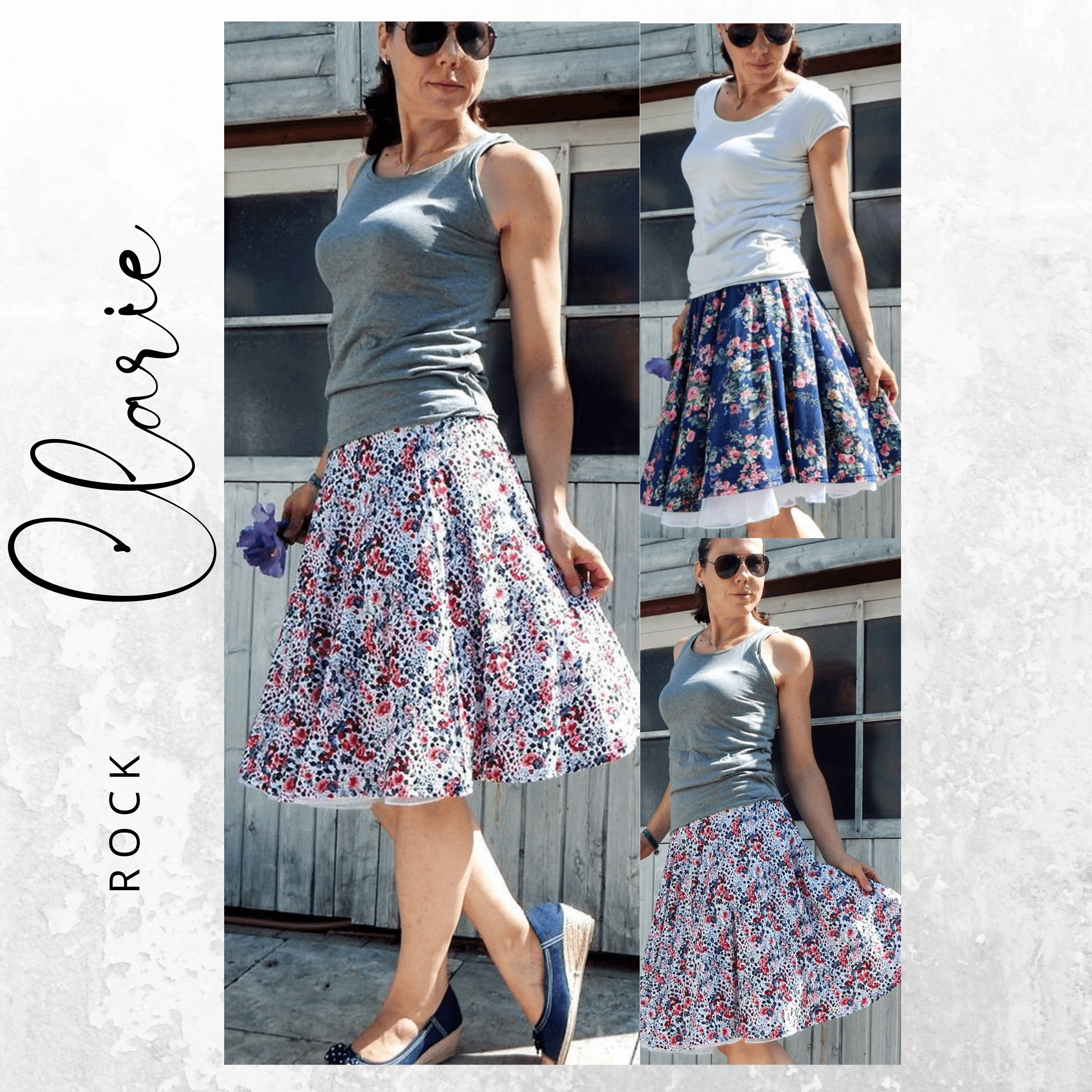 Schnittmuster Tellerock CLARIE Gr. XS-XXXL : - Sewando