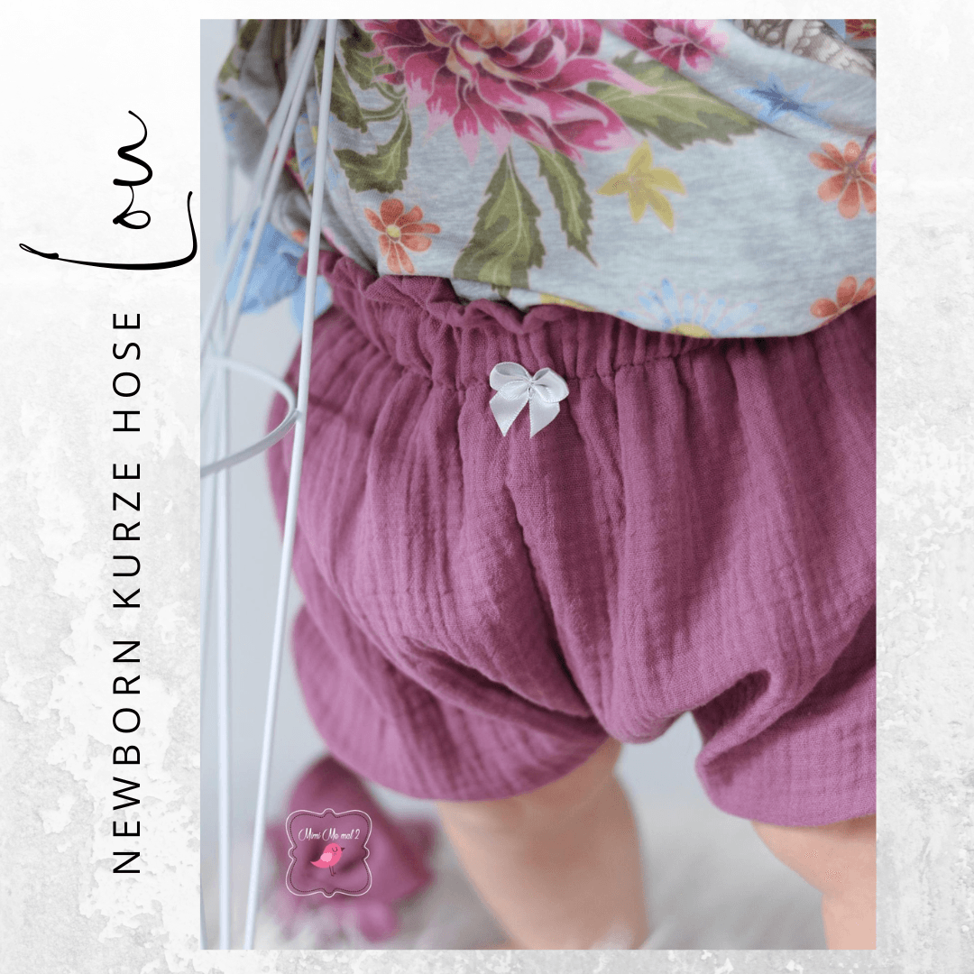 Schnittmuster Newborn LOU kurze Hose Gr. 50-92 : - Sewando