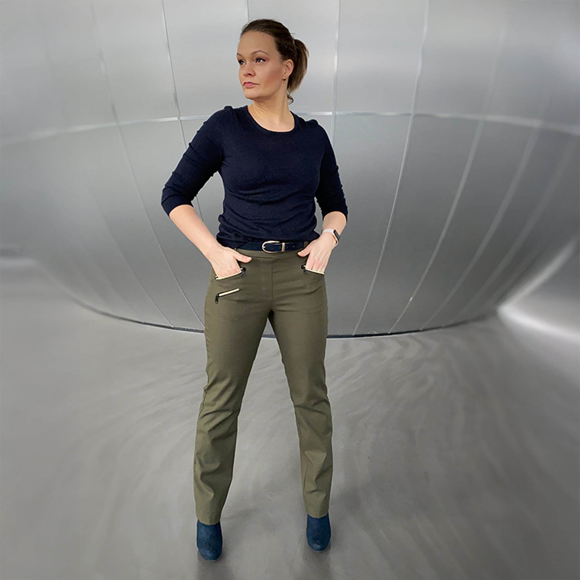 Schnittmuster Gianna - Stretchhose mit Reißverschlusstaschen Gr. 34-54 - Sewando