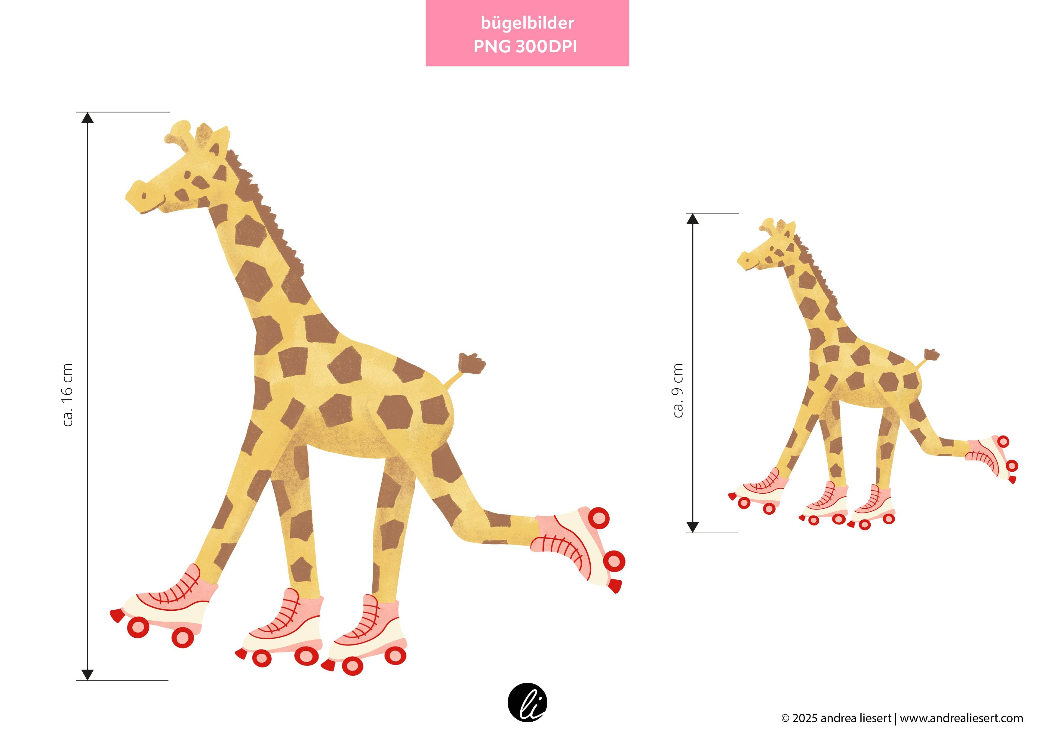 Bügelbild-Design-sportliche Giraffe - Sewando