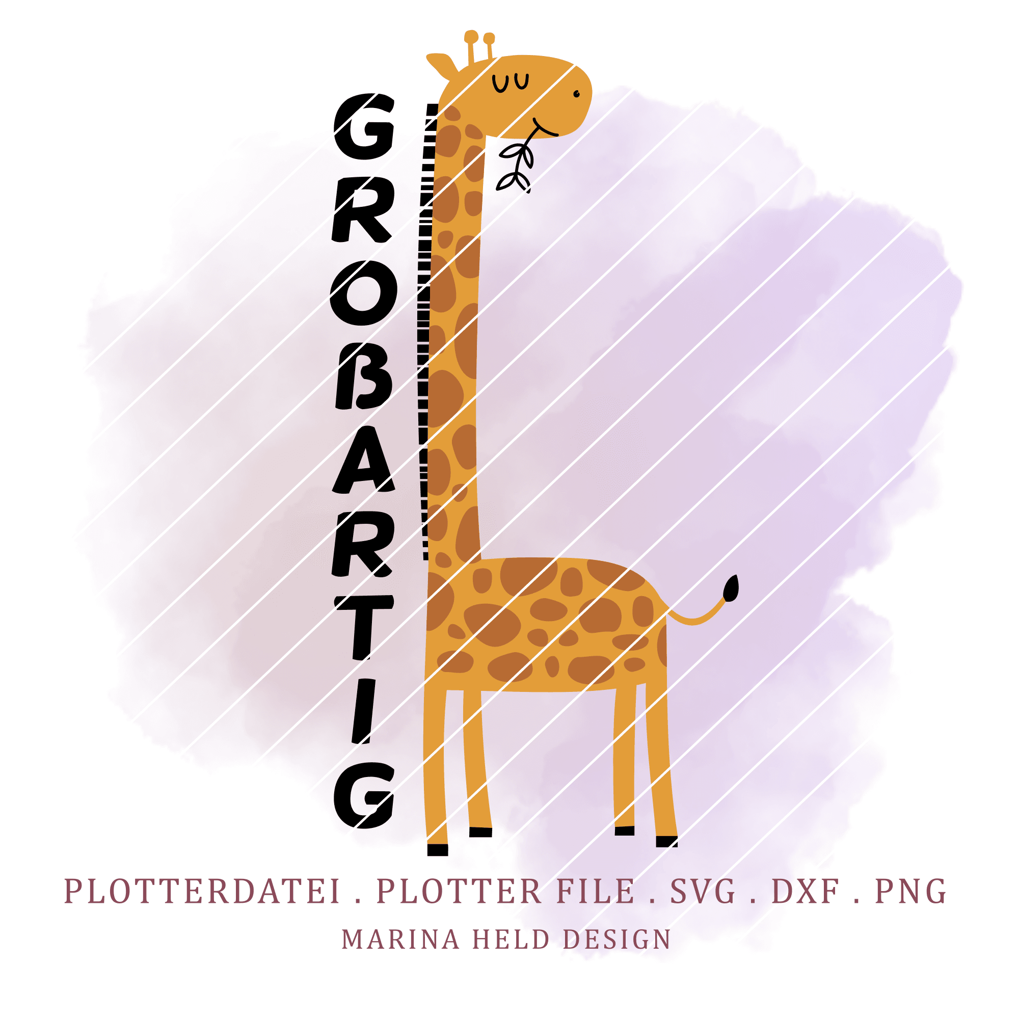 Plotterdatei süße Giraffe großartig - Sewando