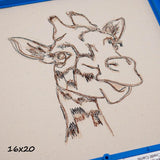 Stickdatei Giraffe Scribble in 5 Größen ab 10x10cm bis 18x30cm - Sewando