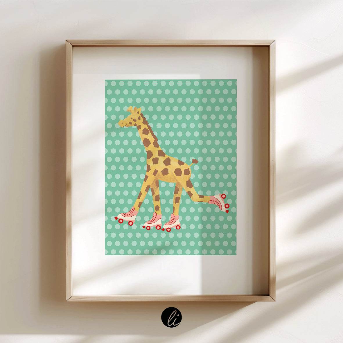 Sportliche Giraffe – Digitales Poster-Design - Sewando