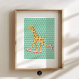 Sportliche Giraffe – Digitales Poster-Design - Sewando