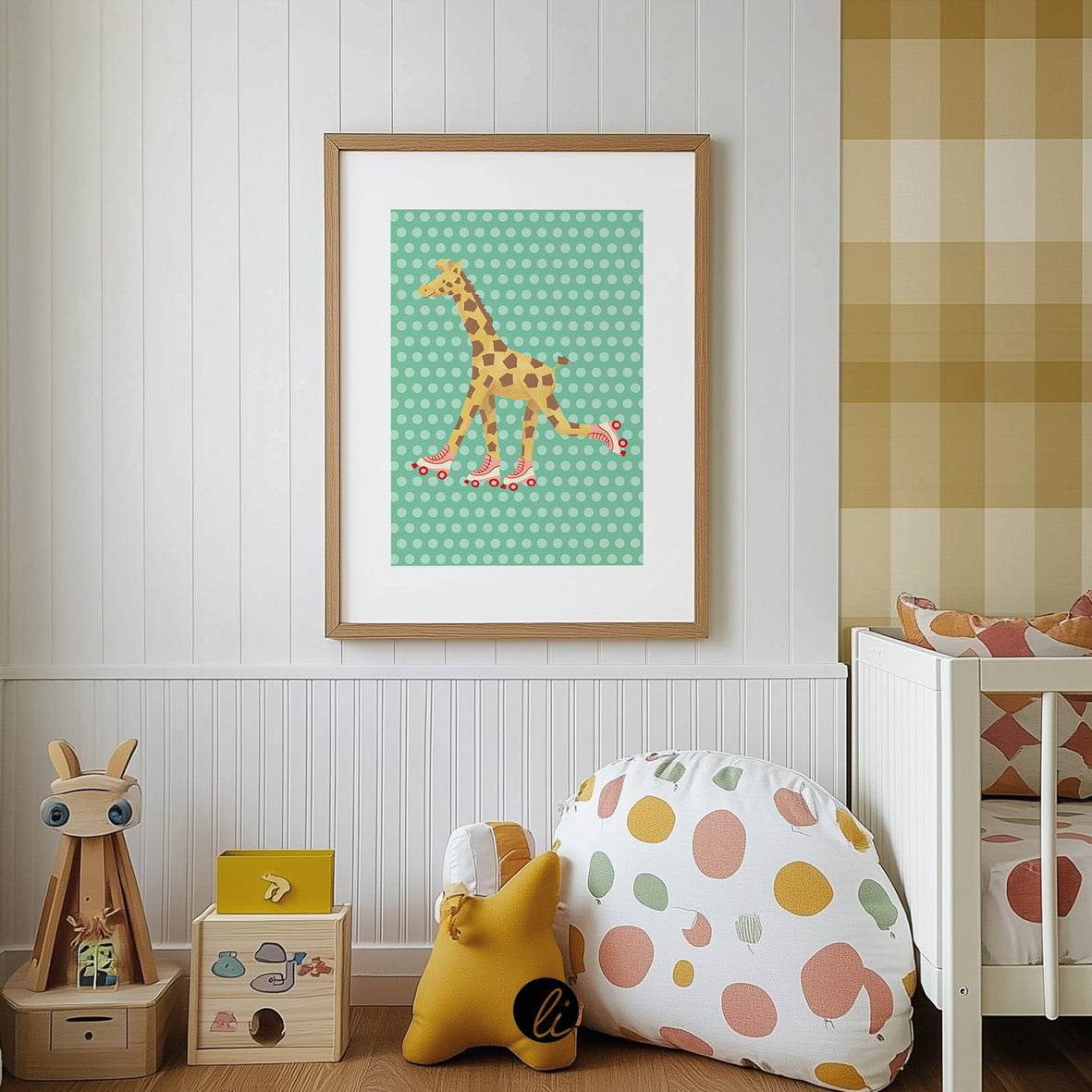 Sportliche Giraffe – Digitales Poster-Design - Sewando