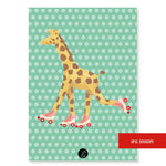 Sportliche Giraffe – Digitales Poster-Design - Sewando