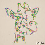 Stickdatei Giraffe Scribble in 5 Größen ab 10x10cm bis 18x30cm - Sewando