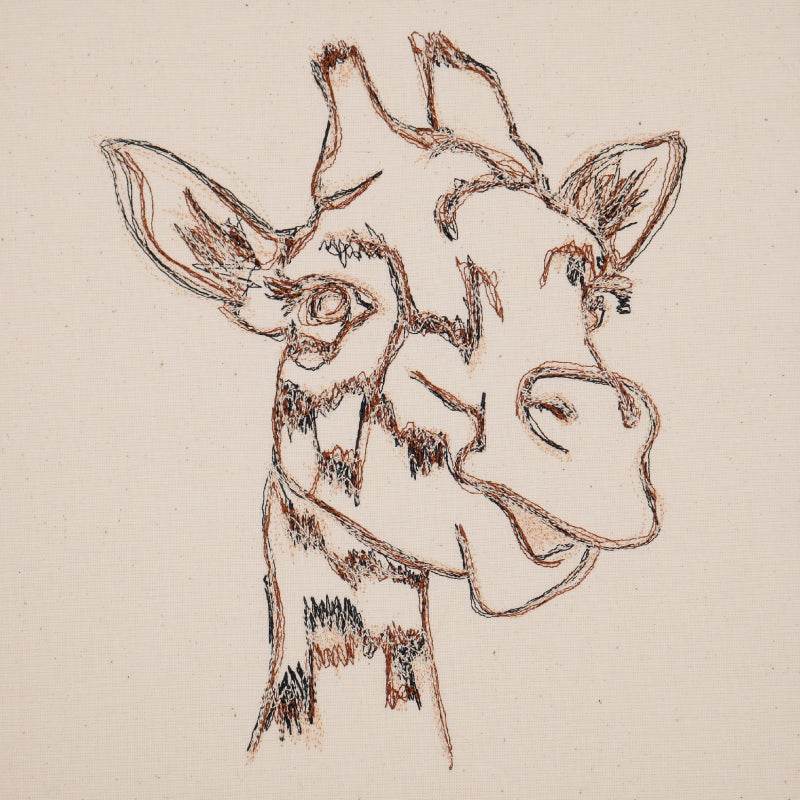Stickdatei Giraffe Scribble in 5 Größen ab 10x10cm bis 18x30cm - Sewando