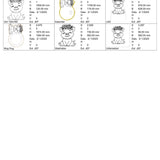 Stickdatei Schwein Girl Set In the Hoop XXL Set 992 - Sewando