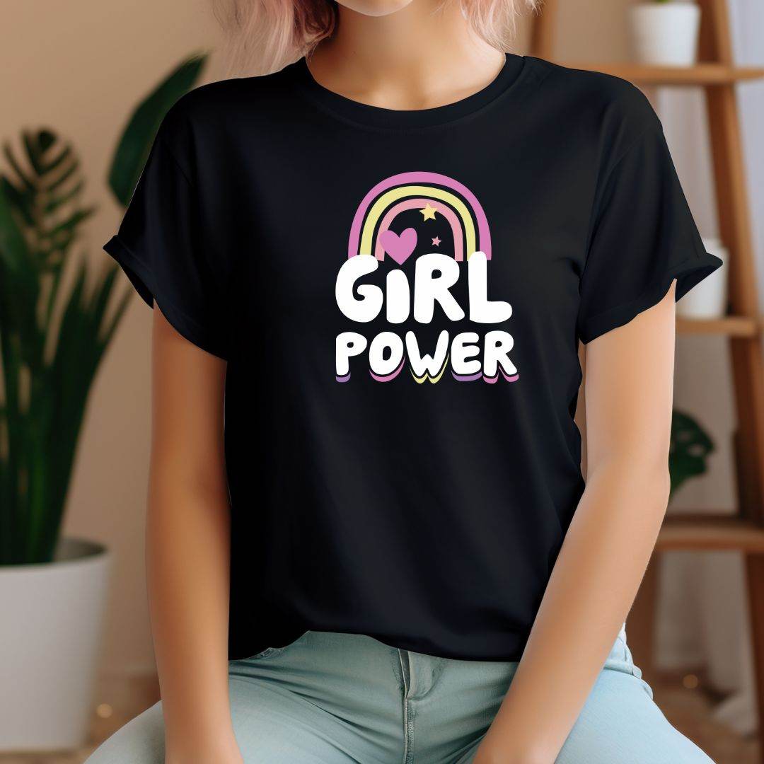 Plotterdatei Girl Power – mit Regenbogen & Herz für starke Mädchen - Sewando
