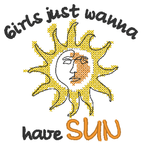Stickdatei - Girls just wanna have SUN - Sewando