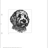 Stickdatei Golden Doodle "Chooper"- realistisch - FÜR HELLE STOFFE