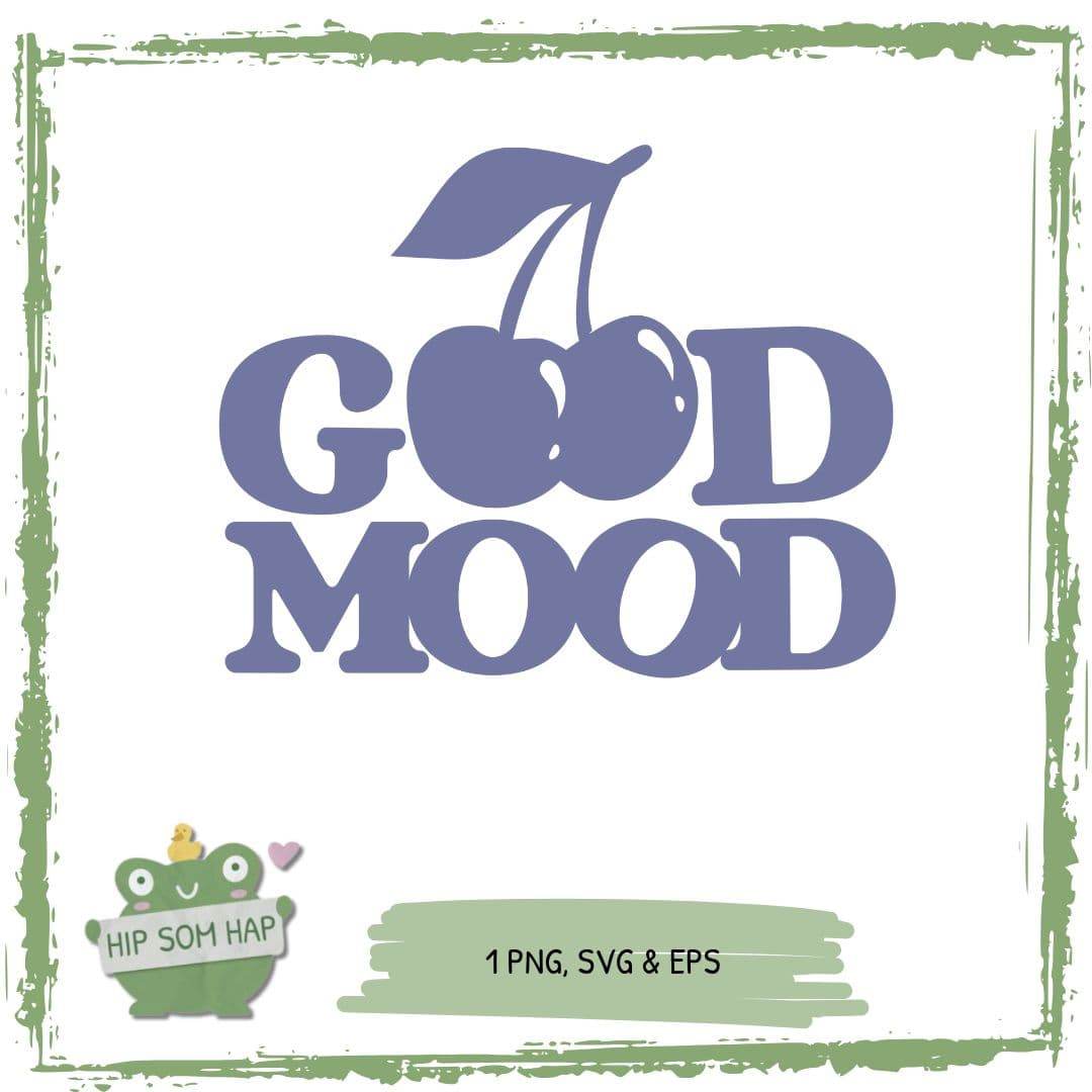 Plotterdatei Good Mood – Retro-Kirsch-Design für Shirts, Taschen & Co. - Sewando