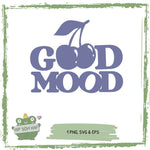 Plotterdatei Good Mood – Retro-Kirsch-Design für Shirts, Taschen & Co. - Sewando
